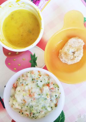 8ヶ月後半 一品 野菜パンがゆ-レシピのメイン写真