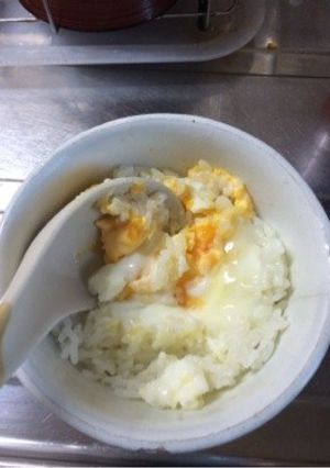 半熟卵かけご飯に梅酒をかける♫-レシピのメイン写真