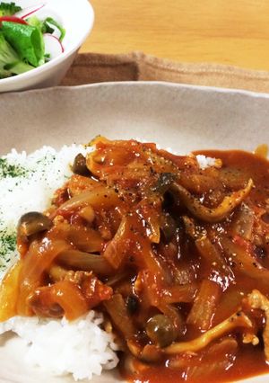 留守番メニューに！トマトポークハヤシ-レシピのメイン写真