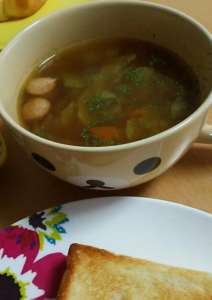 忙しい朝に！☆簡単和風カレースープ☆-レシピのメイン写真