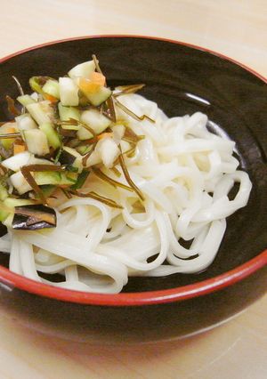 夏野菜の冷汁うどん-レシピのメイン写真