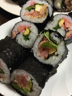 カロリー控えめ・生ものナシの恵方巻き-レシピのメイン写真