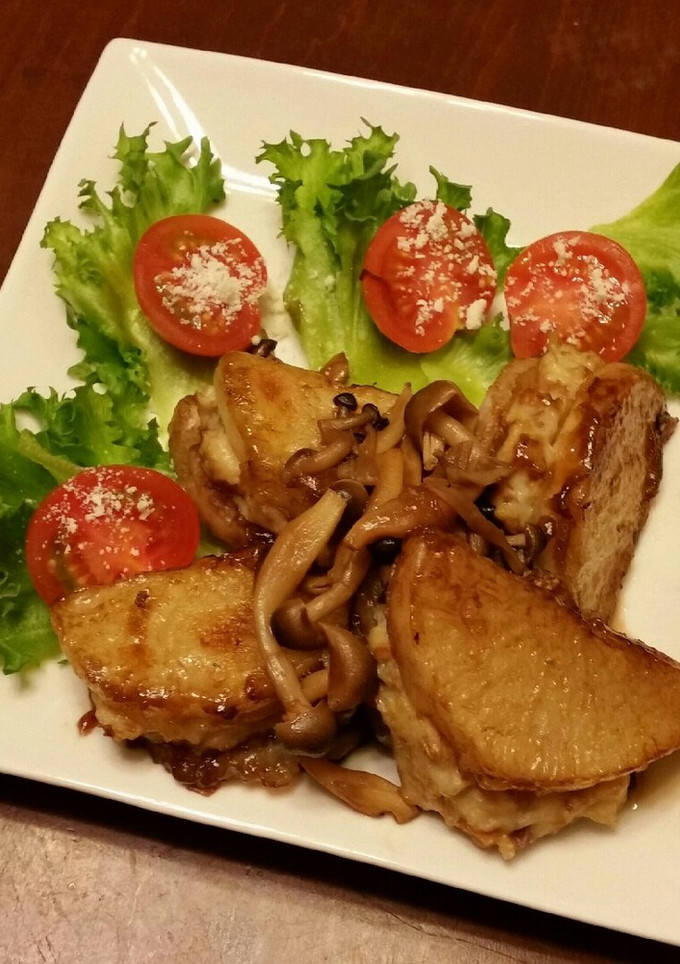 ささみと大豆の大根はさみ焼き-レシピのメイン写真