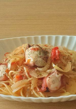 タコとトマトのオイルパスタ-レシピのメイン写真