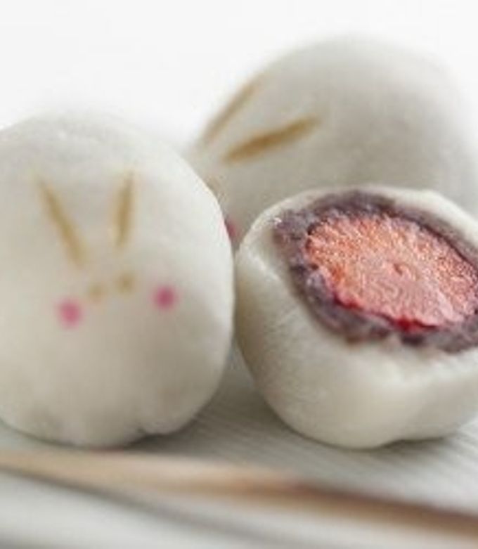 うさぎのいちご大福 by 赤堀製菓専門学校 【クックパッド】 簡単