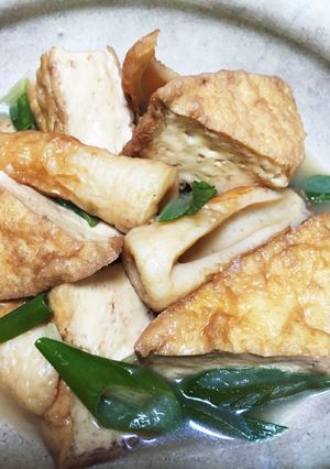 味がしみてる厚揚げと竹輪の煮物甘辛味-レシピのメイン写真