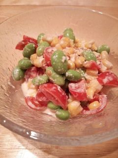 枝豆とコーンとトマトのサラダ-レシピのメイン写真