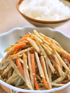 モリモリ食べちゃう☆基本のきんぴらごぼう-レシピのメイン写真