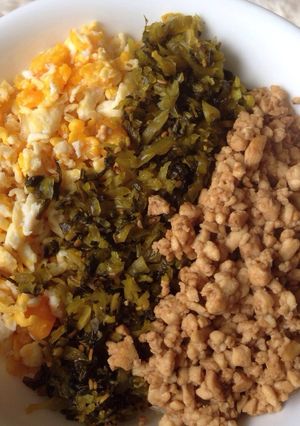 豆腐の三色丼(✿´ ꒳ ` )ﾉ-レシピのメイン写真