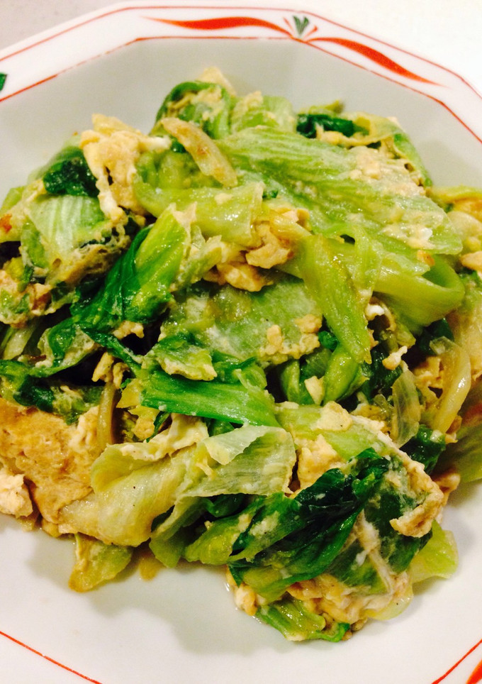 包丁なしで作れる☆レタスと卵の中華炒め-レシピのメイン写真