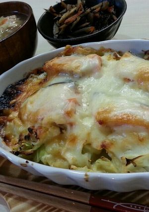 簡単♡オーブンお任せ！鮭の白味噌グラタン-レシピのメイン写真