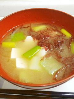 豆腐と”府海苔”のお味噌汁-レシピのメイン写真