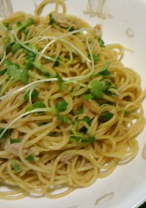 ツナとかいわれ菜のパスタ-レシピのメイン写真