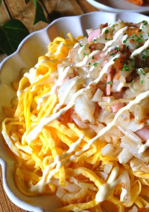 節約！もやしとちくわの＊ペペロンチーノ丼-レシピのメイン写真
