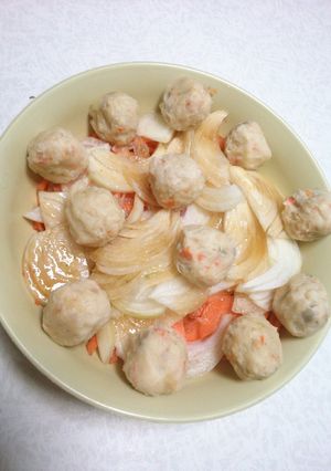 人参玉ねぎ鶏団子サラダ-レシピのメイン写真