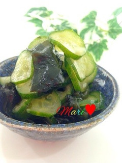 ♡きゅうりとわかめの酢の物♡-レシピのメイン写真