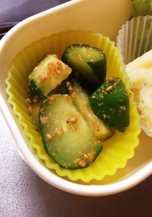 【お弁当・おつまみ】胡瓜のラー油ごま和え-レシピのメイン写真