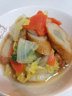 レンジで簡単♪白菜とごぼう天の炊いたん♪-レシピのメイン写真