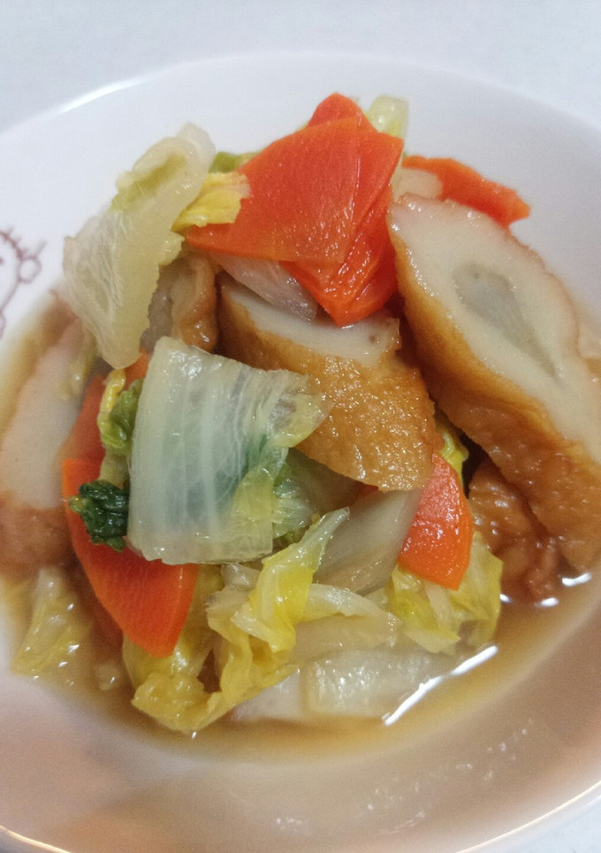 レンジで簡単♪白菜とごぼう天の炊いたん♪-レシピのメイン写真