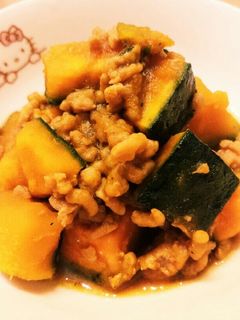 簡単♪かぼちゃと豚肉の煮物風♪-レシピのメイン写真