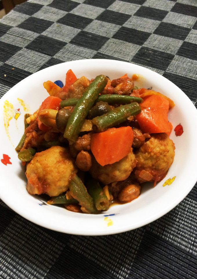 節分の豆でトマト煮込み！-レシピのメイン写真
