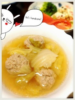 簡単☆我が家の白菜肉団子スープ-レシピのメイン写真