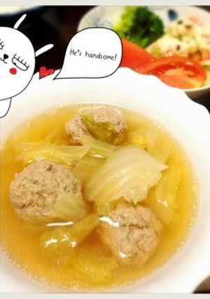 簡単☆我が家の白菜肉団子スープ-レシピのメイン写真