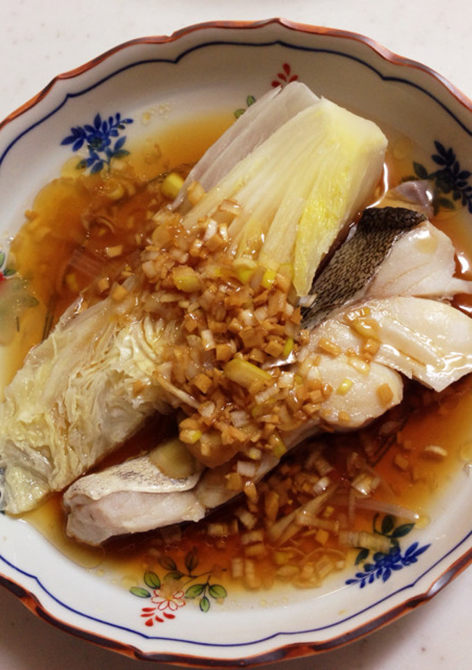たらと白菜のごま油香る蒸し煮-レシピのメイン写真