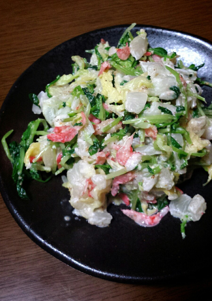 簡単もう一品♪*ﾟ白菜と豆苗のサラダ-レシピのメイン写真
