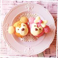 ダッフィとメイのバレンタインデコ♡大-レシピのメイン写真