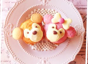 ダッフィとメイのバレンタインデコ♡大-レシピのメイン写真