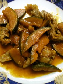 簡単♪ かぼちゃと 豚肉の 甘辛炒め!-レシピのメイン写真
