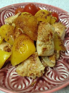 ♥塩レモンで♪鶏むね肉とパプリカ炒め-レシピのメイン写真