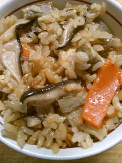 出汁が美味! 干し椎茸の 炊き込みご飯!-レシピのメイン写真