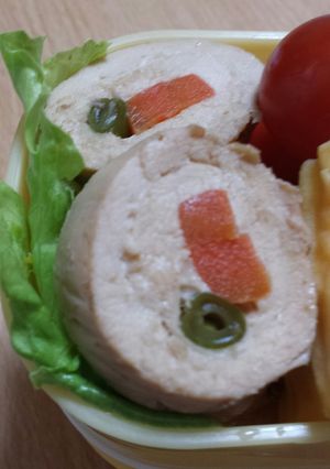 お弁当に！ささみの野菜巻き-レシピのメイン写真
