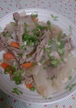 大根と人参の豚肉炒め-レシピのメイン写真