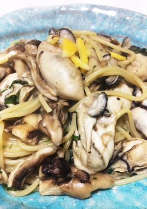 牡蠣とキノコの塩レモンパスタ-レシピのメイン写真