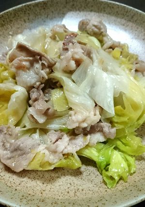 10分で簡単おかず★豚肉とレタスの塩炒め-レシピのメイン写真