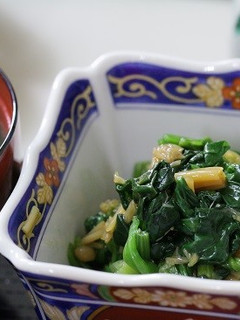 ほうれん草のなめ茸和え レンジにお任せ♪-レシピのメイン写真