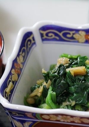 ほうれん草のなめ茸和え　レンジにお任せ♪-レシピのメイン写真