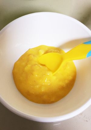 離乳食中期☆カボチャとりんごのデザート-レシピのメイン写真