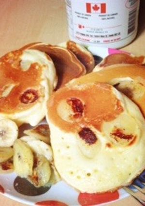 中力粉で!とろけるバナナのパンケーキ-レシピのメイン写真