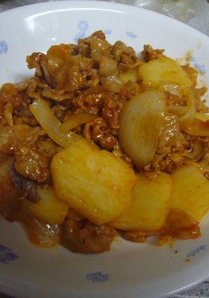 じゃがいもと豚肉の炒め物-レシピのメイン写真