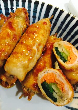 【てりたれ】お弁当に！野菜たっぷり肉巻き-レシピのメイン写真