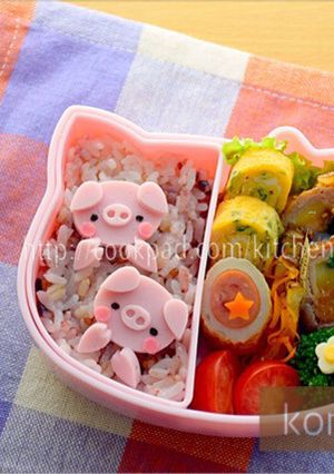 幼稚園 キャラ弁♡ぶたくん 簡単-レシピのメイン写真