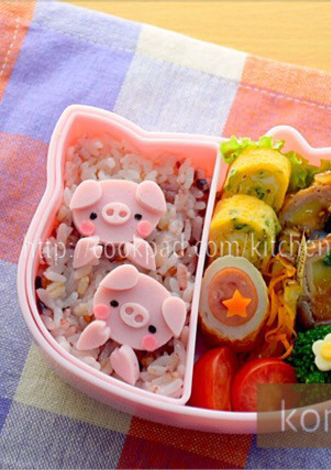 幼稚園 キャラ弁♡ぶたくん 簡単-レシピのメイン写真