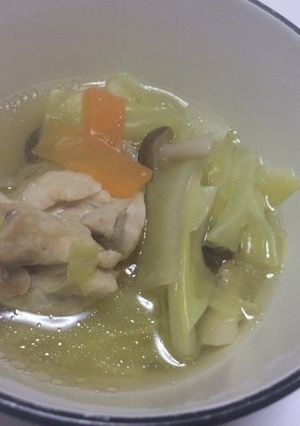 簡単あったか☆鶏肉のお鍋風スープ-レシピのメイン写真