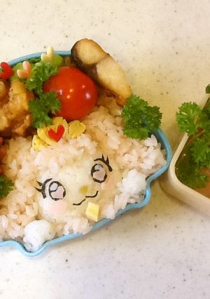 プリキュアの妖精パフのキャラ弁（≧∇≦）-レシピのメイン写真