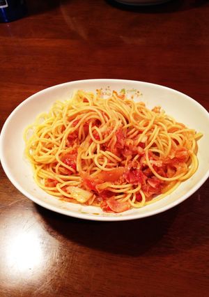 玉キャベーコンのスパゲティー-レシピのメイン写真