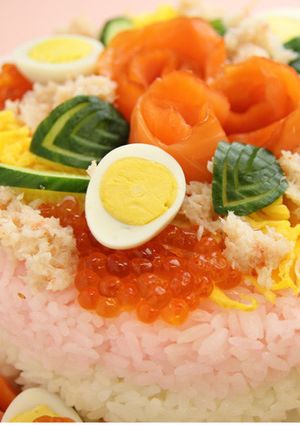 缶詰でひなまつりのケーキ寿司【天狗缶詰】-レシピのメイン写真